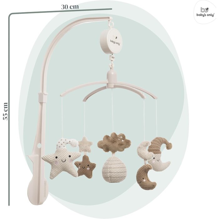 Mobile musical pour bébé avec figurines tricotées - 33% de remise