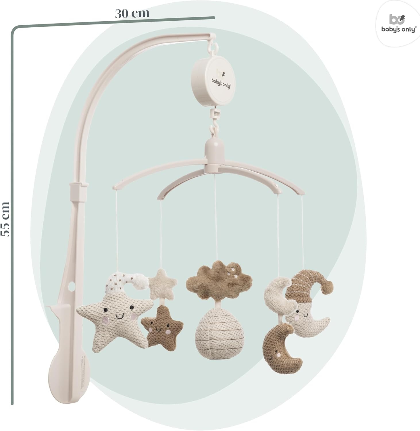 Mobile musical pour bébé avec figurines tricotées - 33% de remise