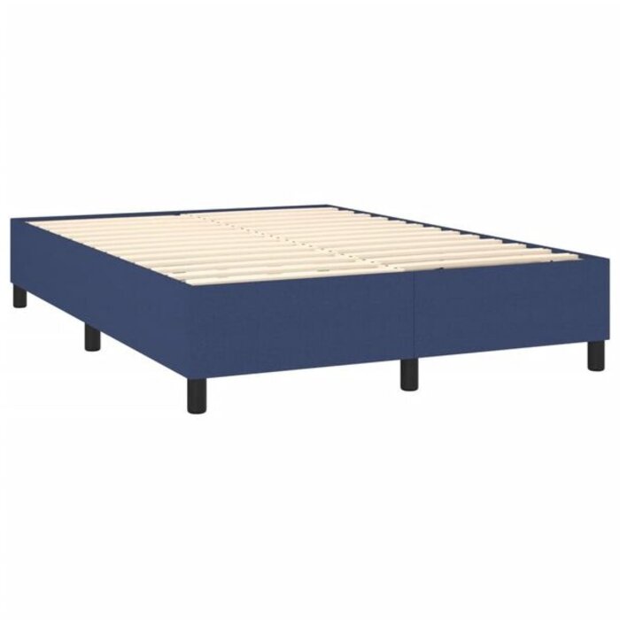 Cadre de lit en tissu bleu 140x200 cm - 35% de remise
