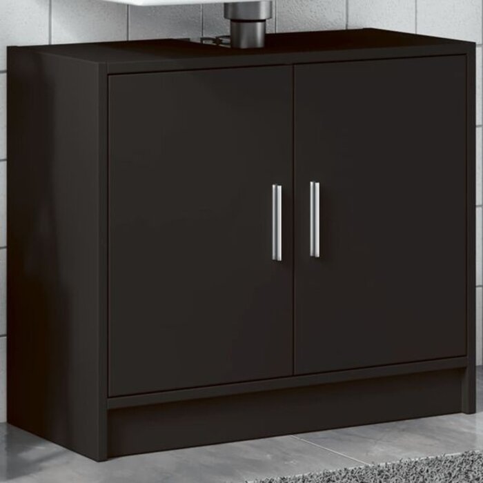 Meuble sous-lavabo noir 63x29x55 cm - 34% de remise
