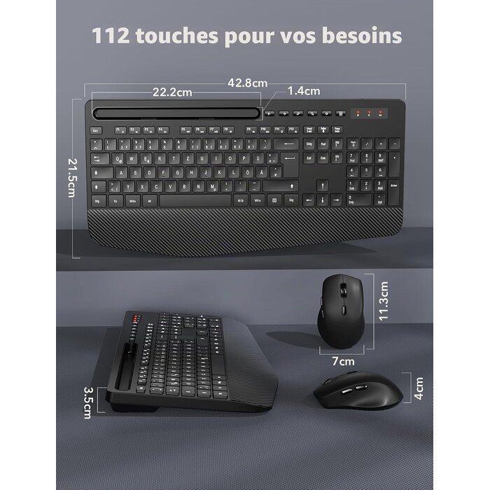 Ensemble clavier souris sans fil ergonomique - 31% de remise