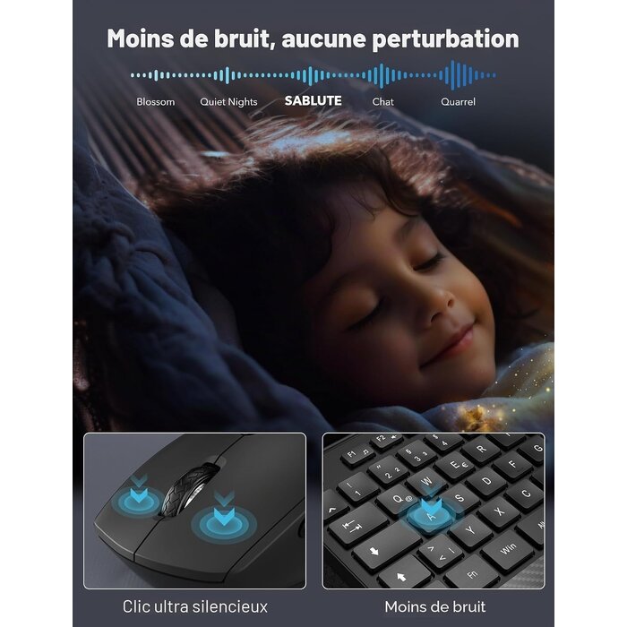 Ensemble clavier souris sans fil ergonomique - 31% de remise