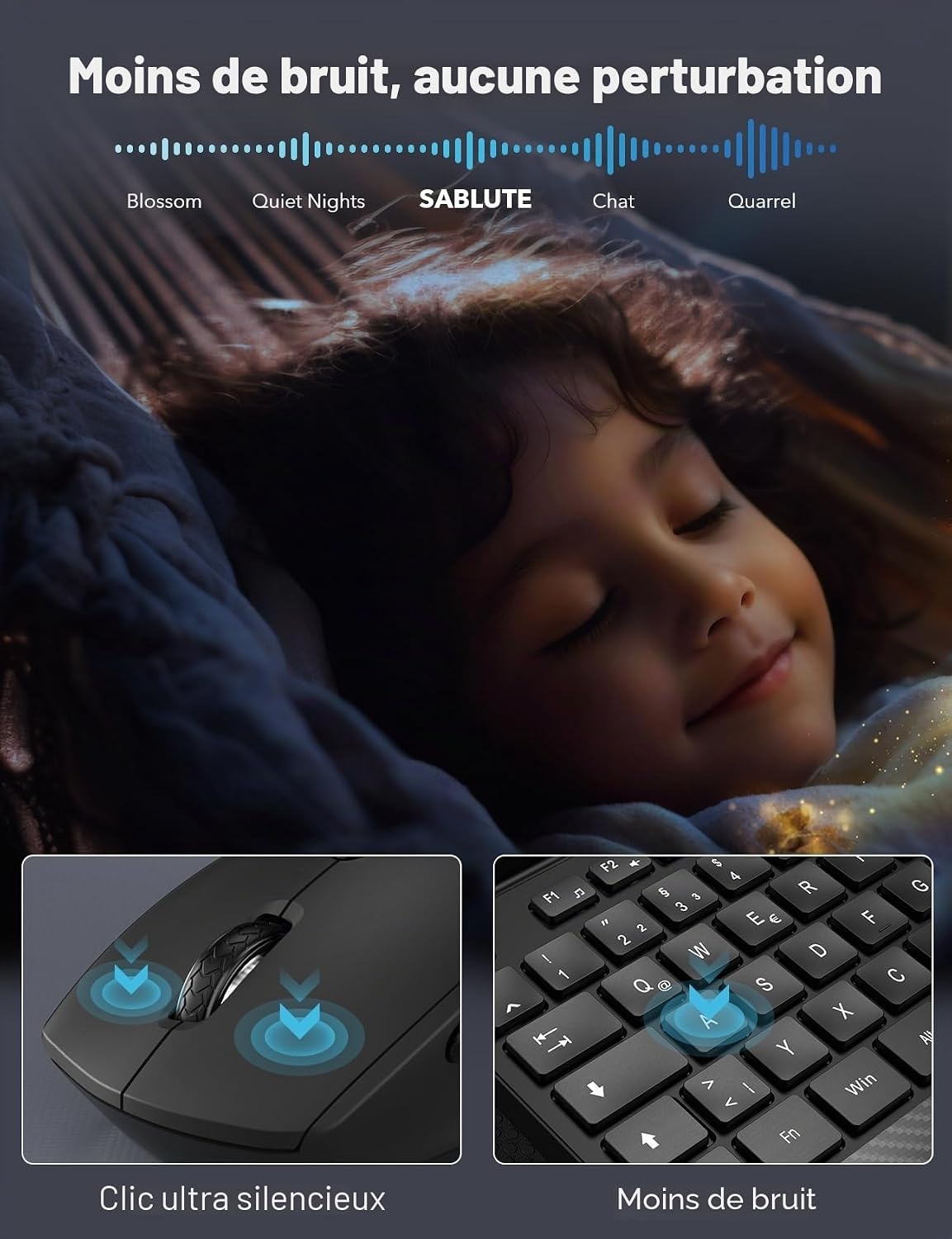 Ensemble clavier souris sans fil ergonomique - 31% de remise