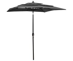 Vidaxl Parasol 3 niveaux anthracite 2x2m - 57% de remise