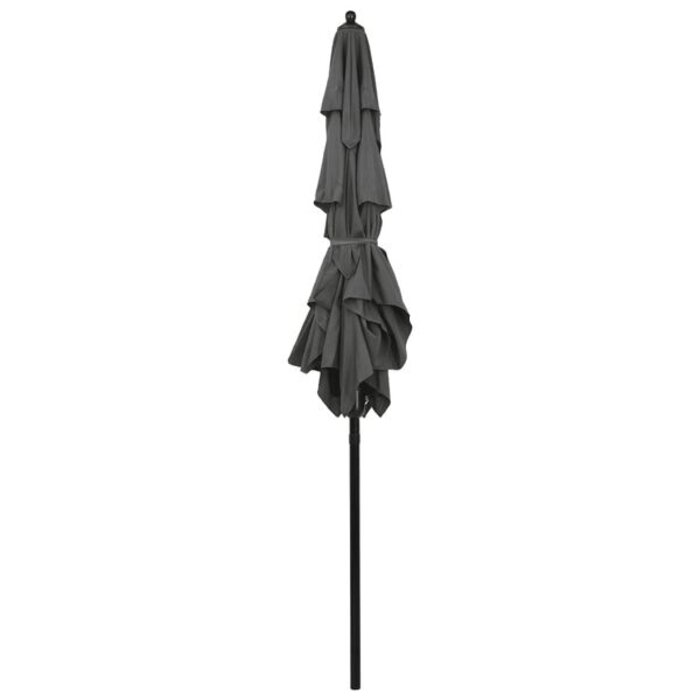 Parasol 3 niveaux anthracite 2x2 m - 34% de remise