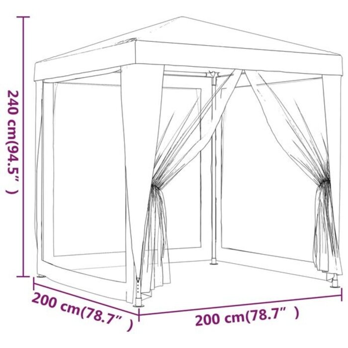 Tente de réception 2x2m Anthracite - 34% de remise