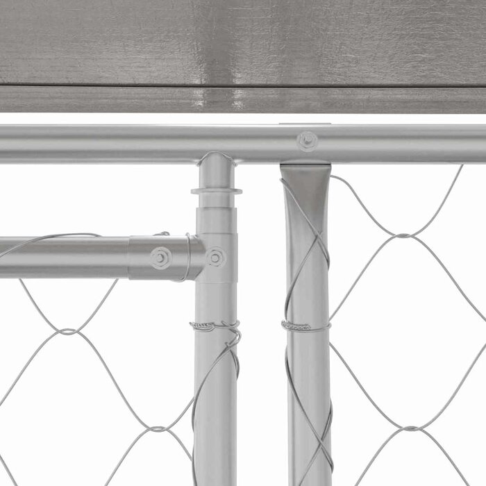 Grand chenil extérieur 200x200x258 cm - Acier robuste - 35% de remise