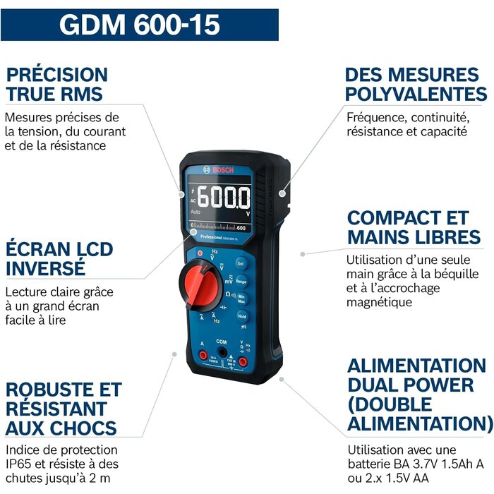 Multimètre numérique True RMS IP65 - 35% de remise