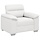 Fauteuil en similicuir blanc 60 cm - 35% de remise