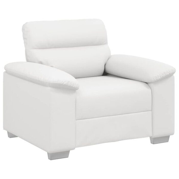 Fauteuil en similicuir blanc 60 cm - 35% de remise