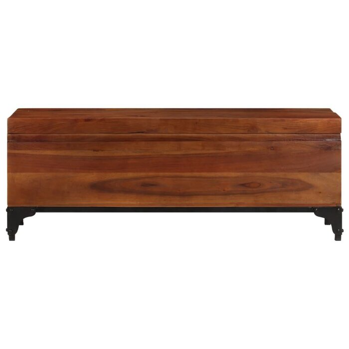 Coffre de rangement en bois d'acacia massif - 110x35x41 cm - 35% de remise