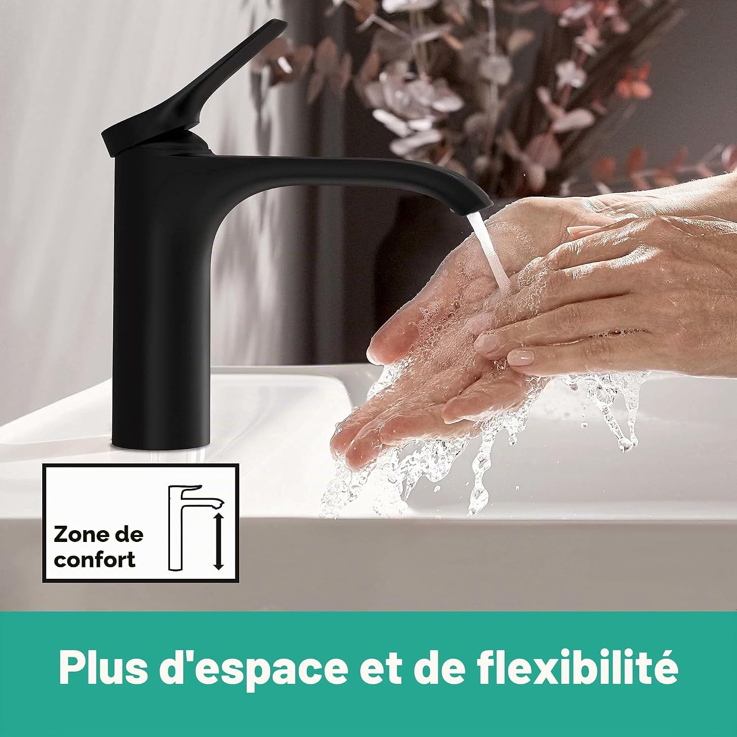 Mitigeur de lavabo noir mat 110 avec tirette - 35% de remise