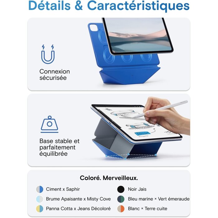 Étui Folio pour iPad Pro 13" - 20 angles de vue - 34% de remise