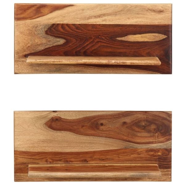 Lot de 2 étagères en acacia massif - 59x26x20 cm - 34% de remise