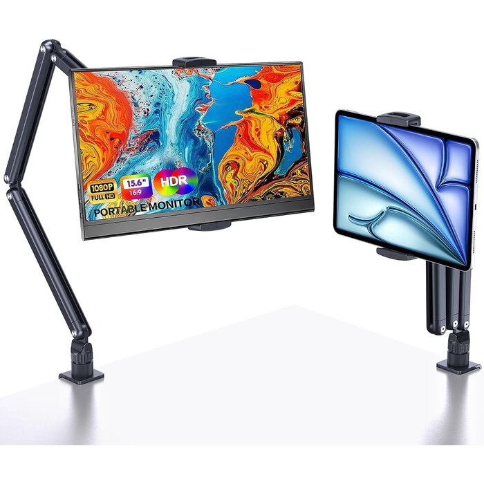 Support articulé pour tablette et écran - Noir - 33% de remise