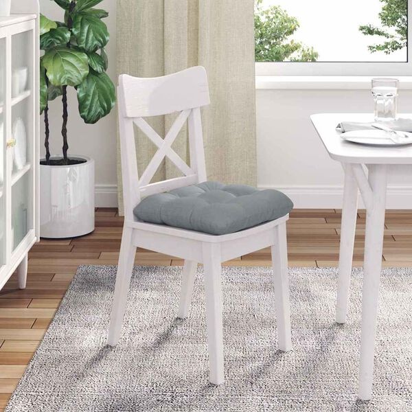 Lot de 4 coussins d'assise gris clair 45x45 cm - 33% de remise