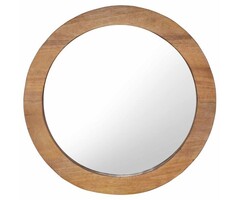 Vidaxl Miroir mural rond en teck 60 cm - 56% de remise
