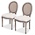 Lot de 2 chaises en tissu crème et dossier rotin - 30% de remise
