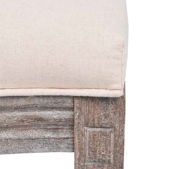 Lot de 2 chaises en tissu crème et dossier rotin - 30% de remise