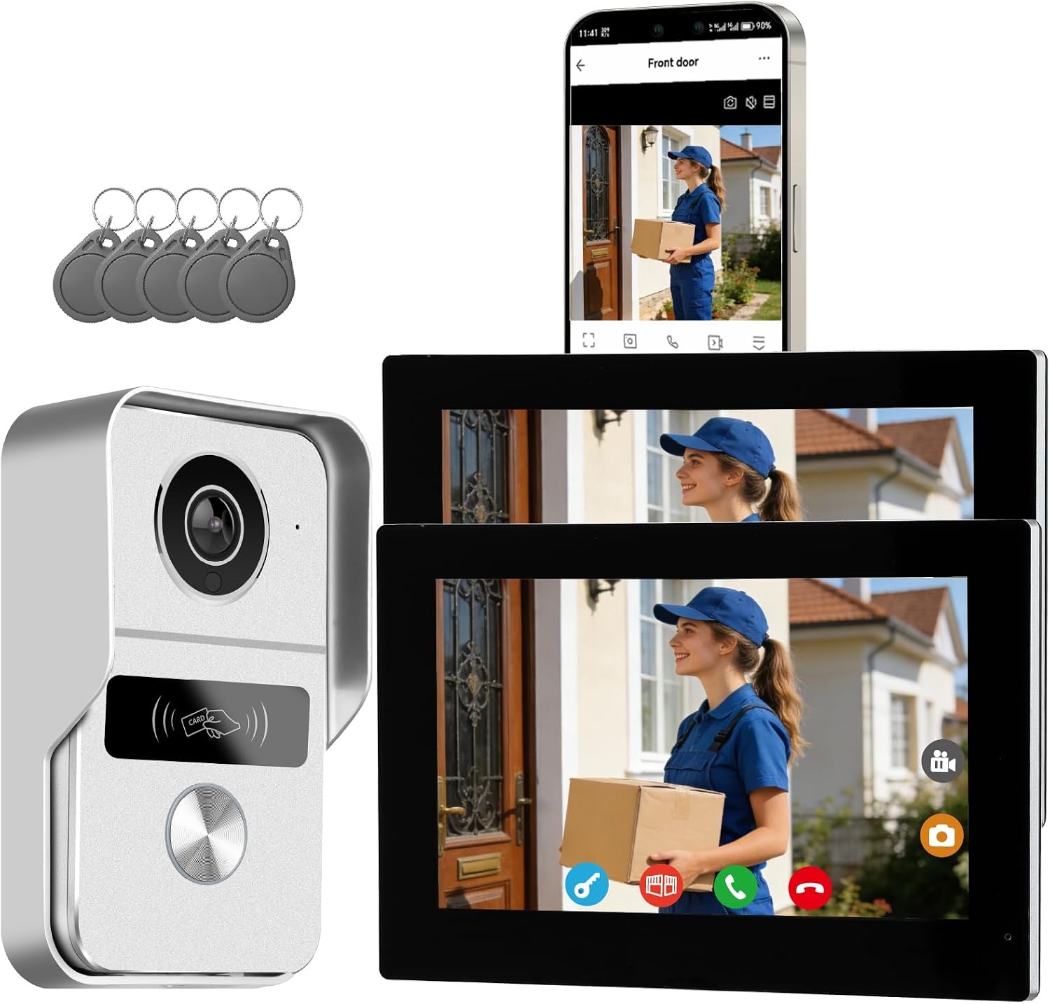 Interphone Vidéo 1080p 2 Écrans : 35% de remise sur cet ensemble complet