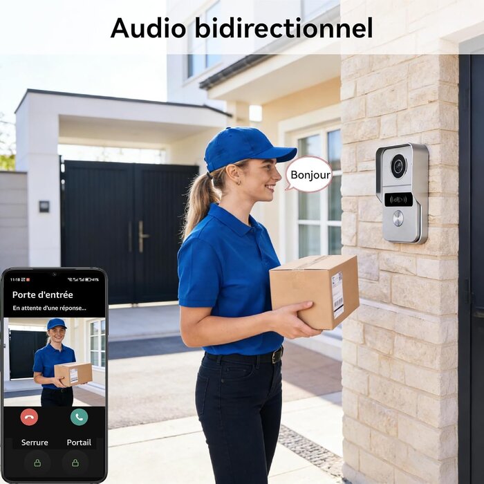 Interphone Vidéo 1080p 2 Écrans : 35% de remise sur cet ensemble complet