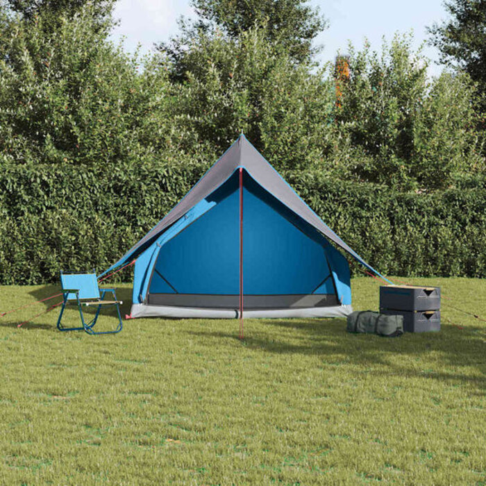 Vidaxl Tente familiale 220x220 cm - 34% de remise - Bleu et Gris
