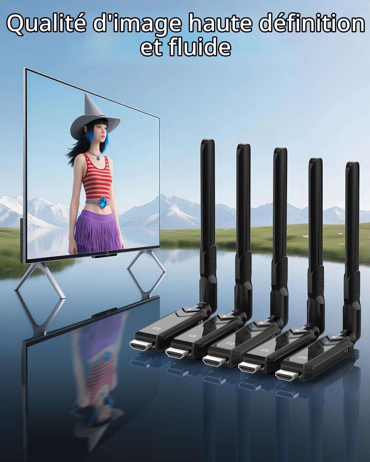 Transmetteur HDMI Sans Fil 5G 400m - 35% de remise - État déballé