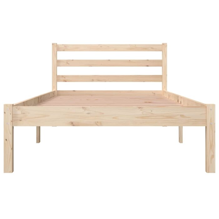 Vidaxl Cadre de lit en bois de pin massif 90x190 cm - 34% de remise