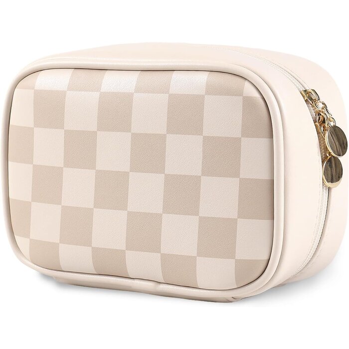 Trousse de maquillage rose en cuir végane - 27% de remise
