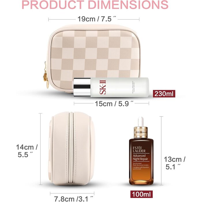 Trousse de maquillage rose en cuir végane - 27% de remise