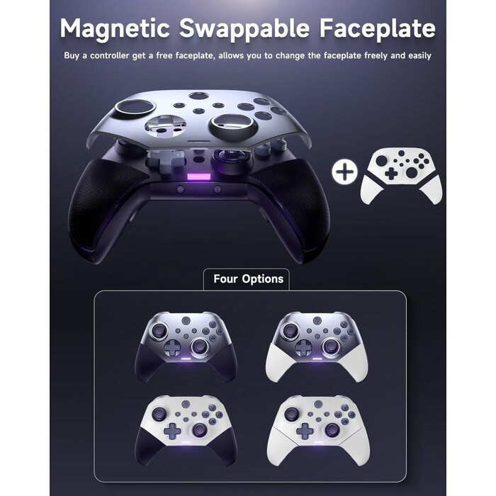 Manette sans fil multiplateforme violette - 27% de remise