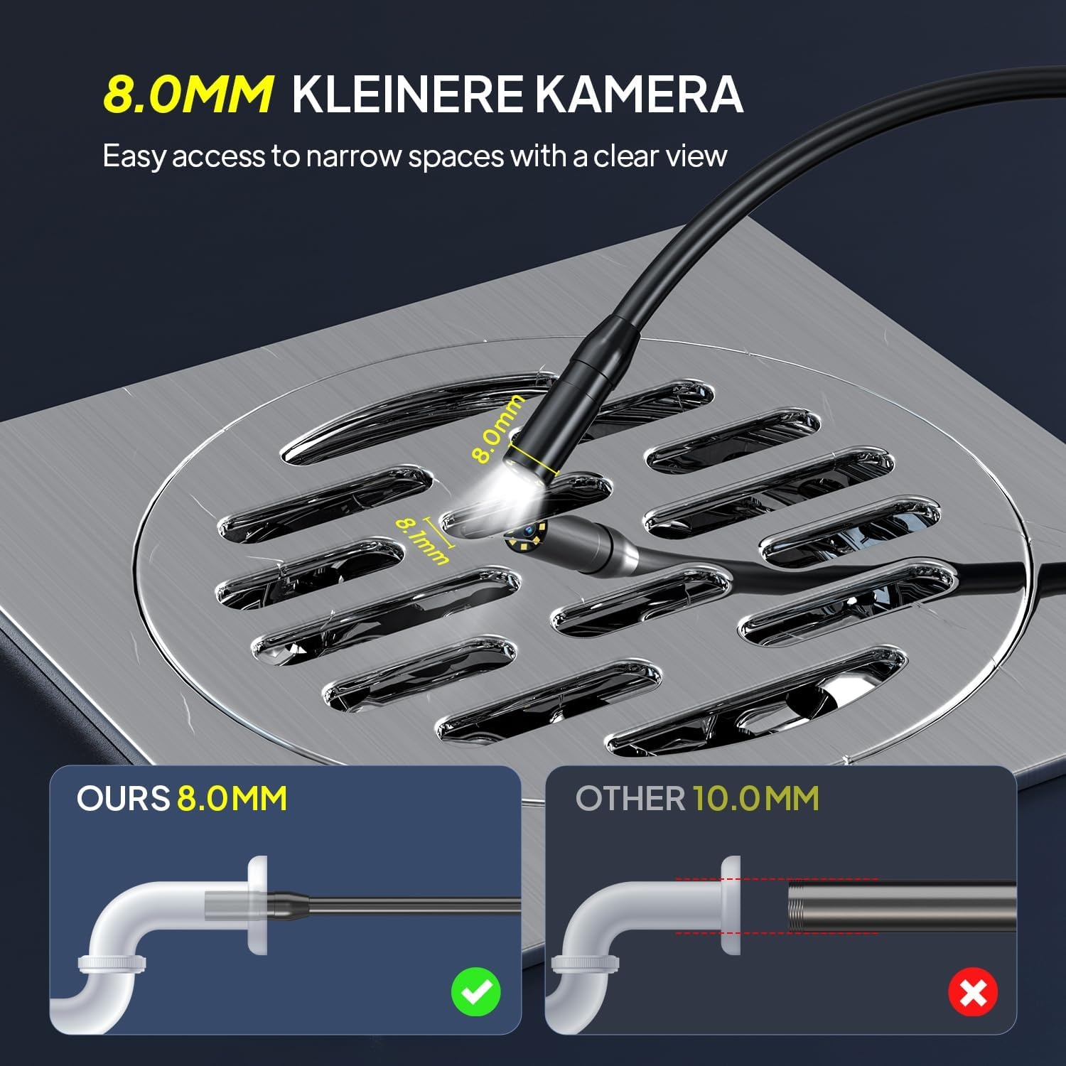 Caméra endoscope HD 1080p 10m - 33% de remise sur cet article déballé