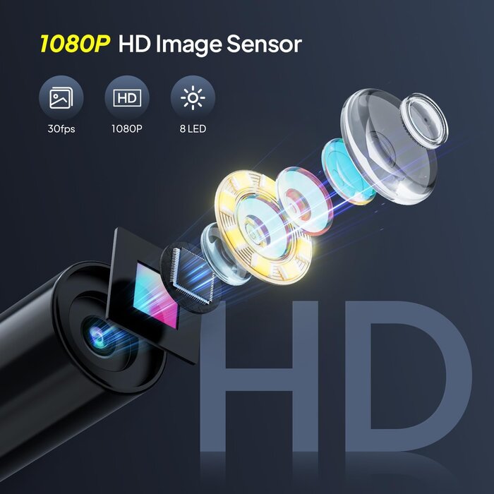 Endoscope Industriel 10m HD 1080p - 33% de remise