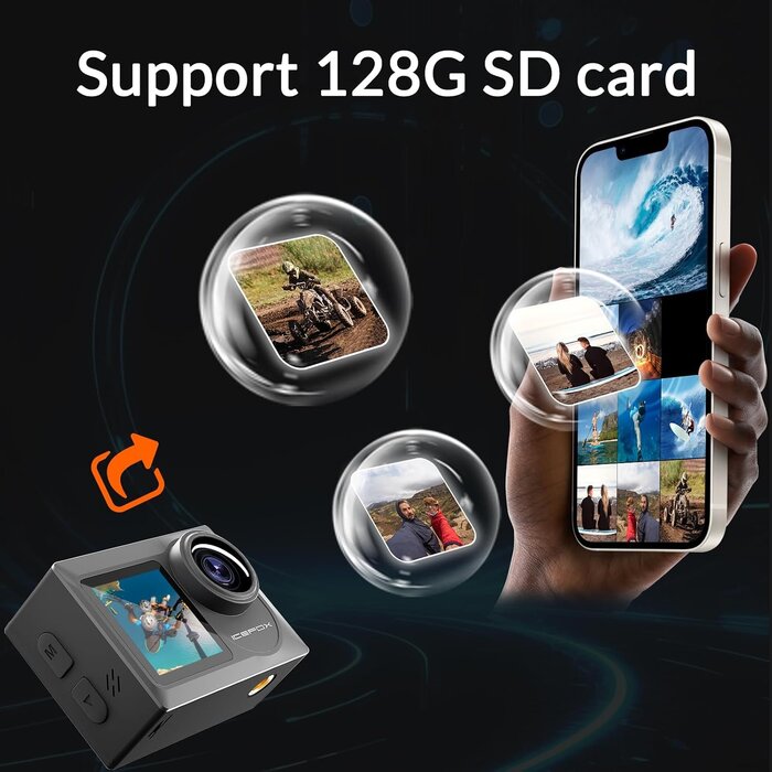 Caméra d'Action 4K 60FPS Étanche - 28% de remise