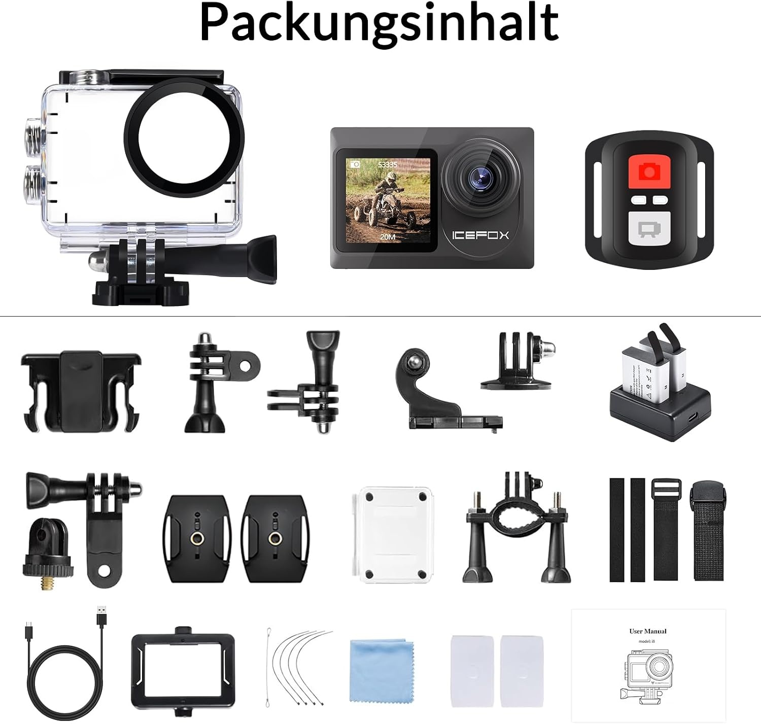 Caméra d'Action 4K 60FPS Étanche - 28% de remise