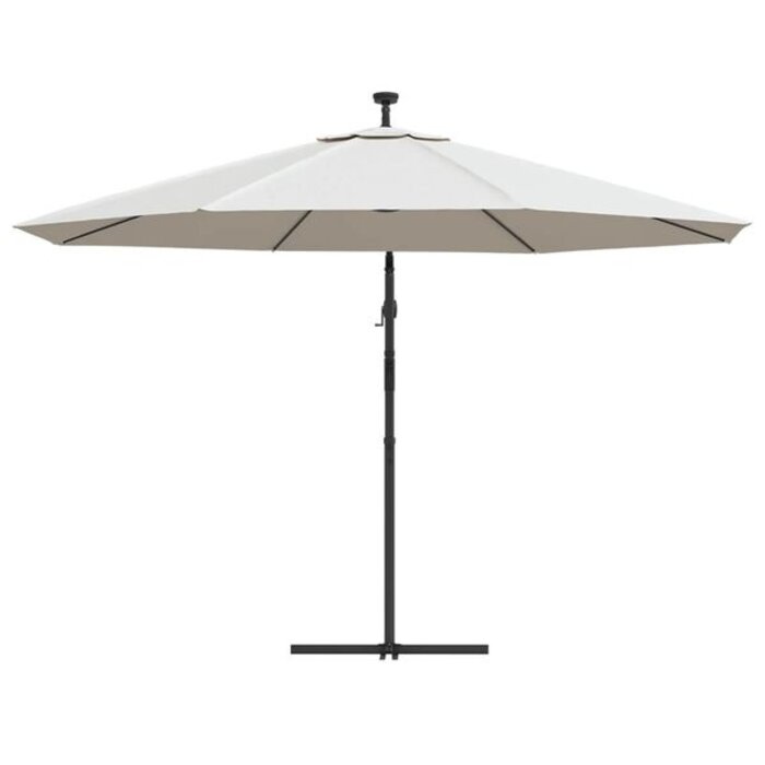 Vidaxl Parasol déporté 350cm LED couleur sable - 35% de remise