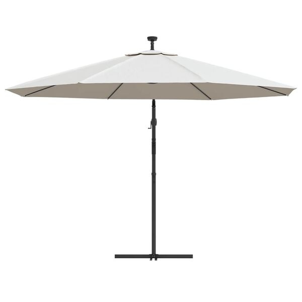 Vidaxl Parasol déporté 350cm LED couleur sable - 35% de remise