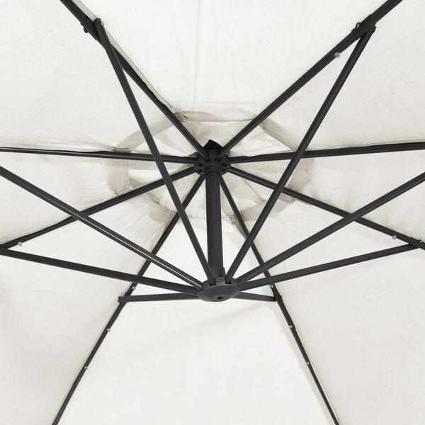 Vidaxl Parasol déporté 350cm LED couleur sable - 35% de remise
