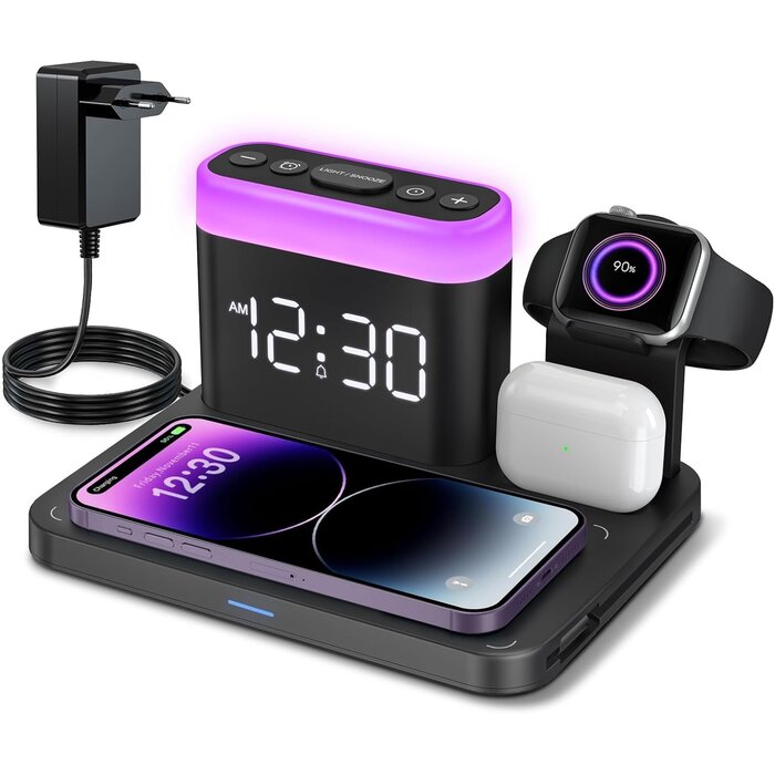Station de charge 3-en-1 multifonction - Noir - 33% de remise