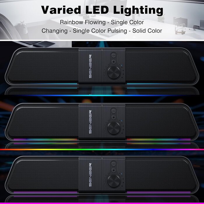 Barre de son gaming modulable LED - Bluetooth et USB - 31% de remise