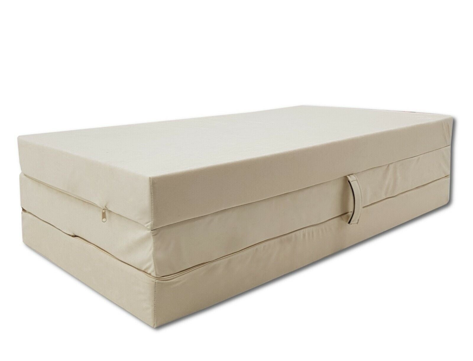 Matelas pliable 120x200x10 cm - Crème - 25% de remise