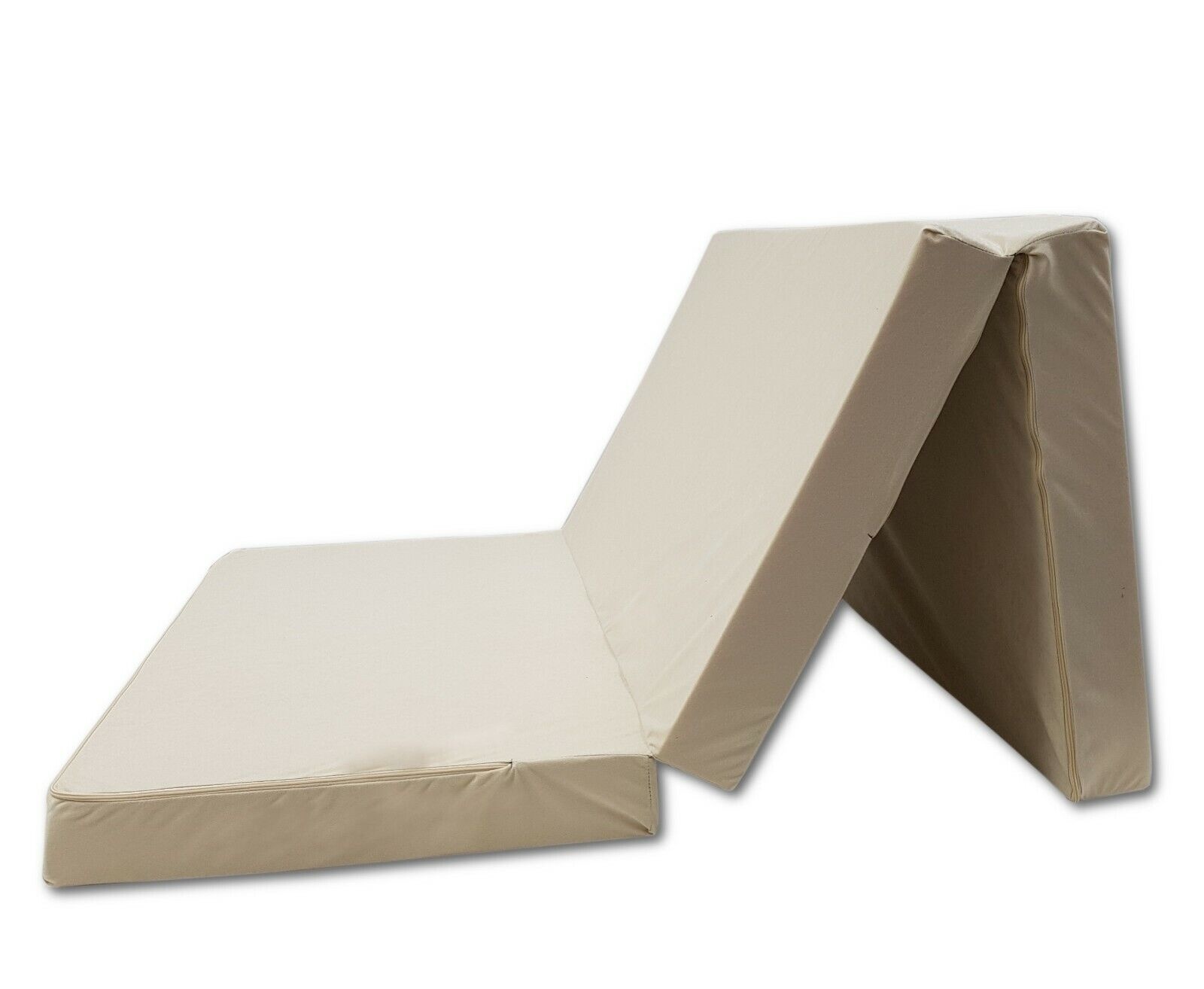 Matelas pliable 120x200x10 cm - Crème - 25% de remise
