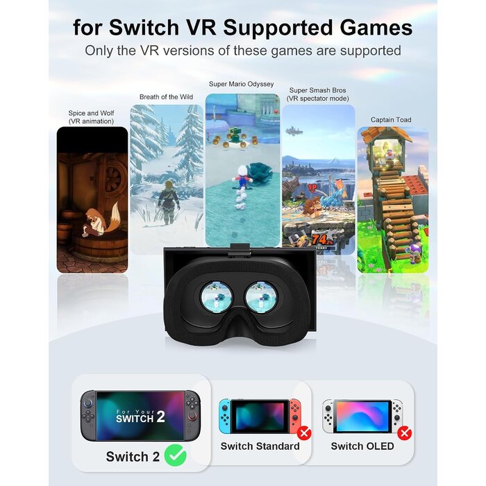 Casque VR pour Nintendo Switch 2 - Noir - 32% de remise