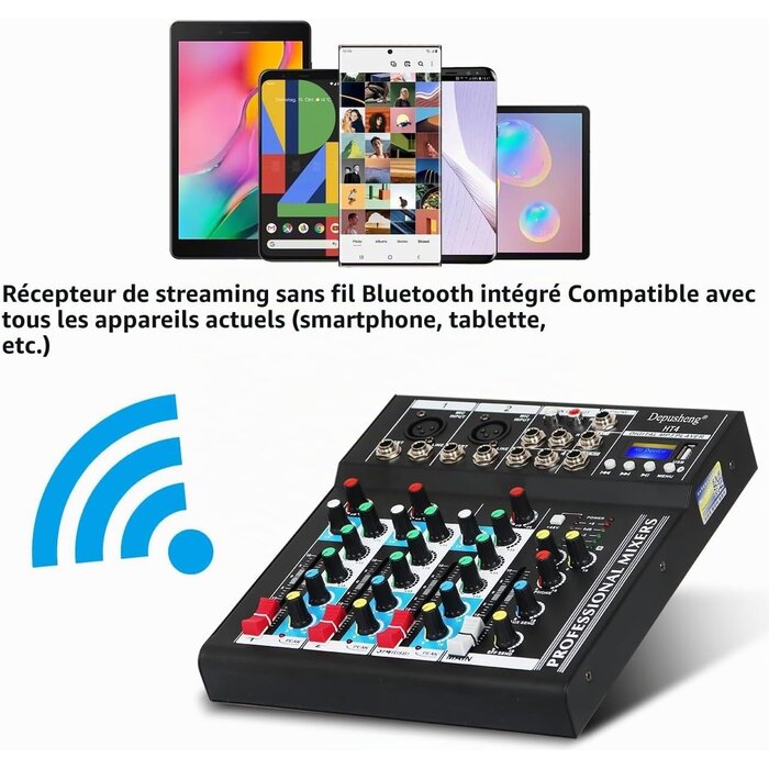 Table de mixage DJ 4 canaux Bluetooth - 34% de remise