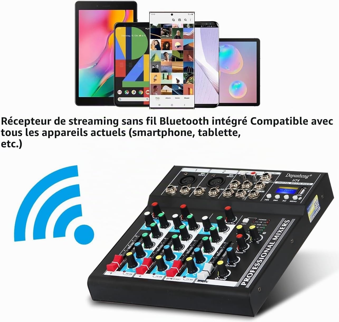 Table de mixage DJ 4 canaux Bluetooth - 34% de remise