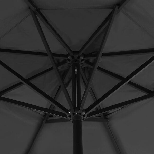Parasol de jardin 500 cm, mât aluminium - Anthracite - 35% de remise
