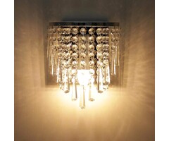 Applique Murale Cristal K9 Annulaire Chrome - 50% de remise