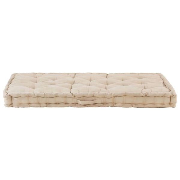 Coussin de sol pour palette 120x80 cm beige - 35% de remise