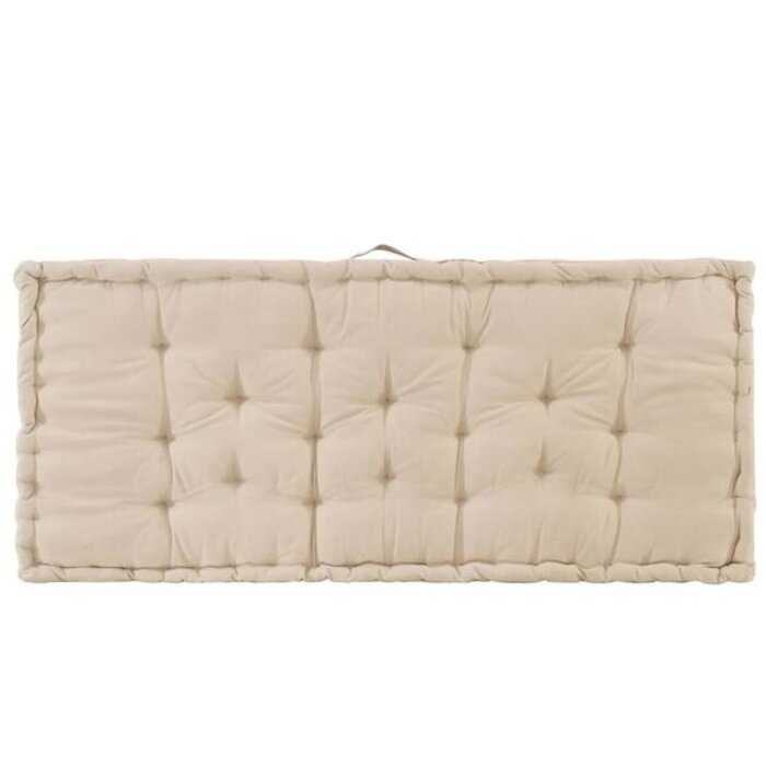 Coussin de sol pour palette 120x80 cm beige - 35% de remise