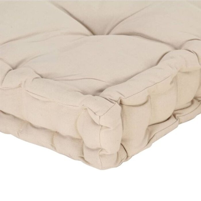 Coussin de sol pour palette 120x80 cm beige - 35% de remise